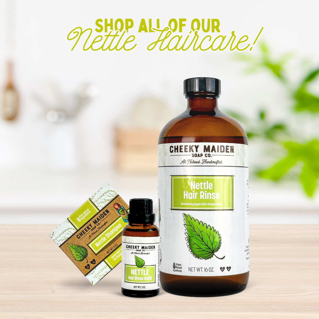 Cheeky Maiden Soap Co - Wholesale Vinegar - All-Natural Nettle Hair Rinse2