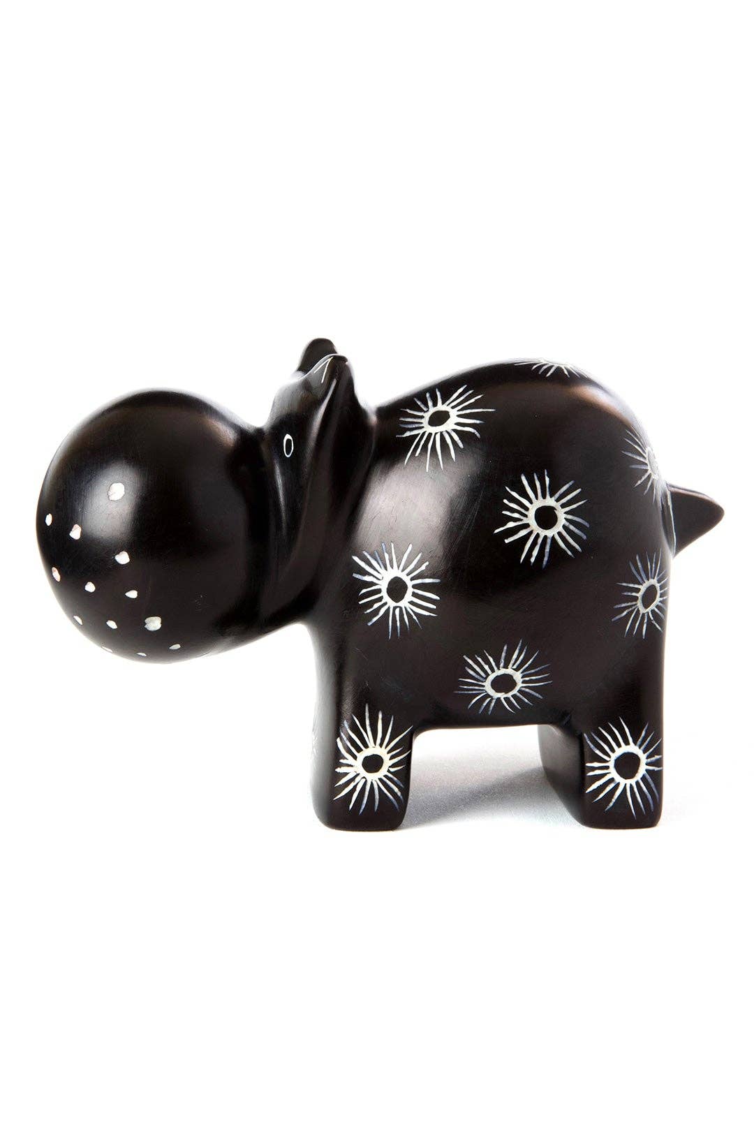 African Modern - Wholesale Sculpture - Midnight Milkweed Soapstone Hippo Sculpture1