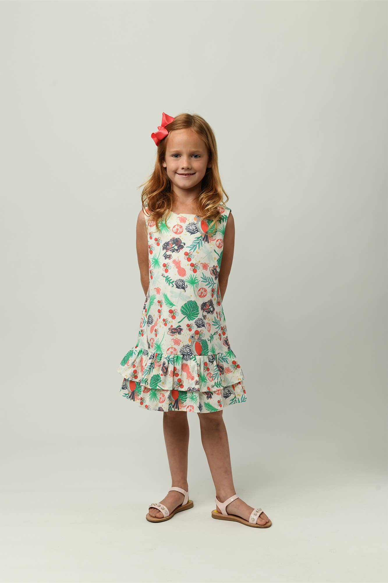 Minna - Wholesale Dress - Kids -  Drop waist Dress - Tropical Paradise 4