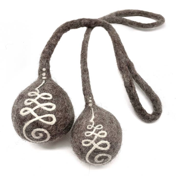 Unalome Rope Ball - Handmade All-Natural Wool Dog Toy for wholesale by Wooliie