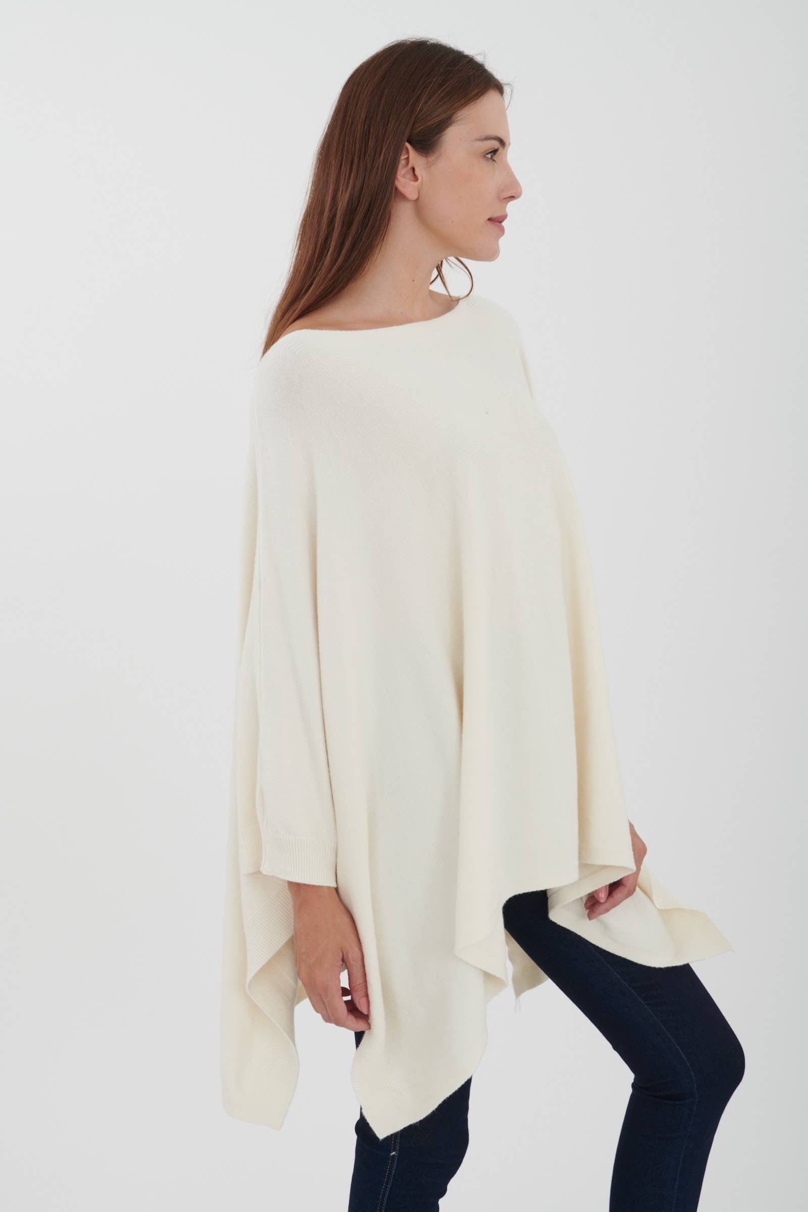 ORNELLA PARIS - Wholesale Poncho - Women's - LEL-P22269 cashmere poncho3