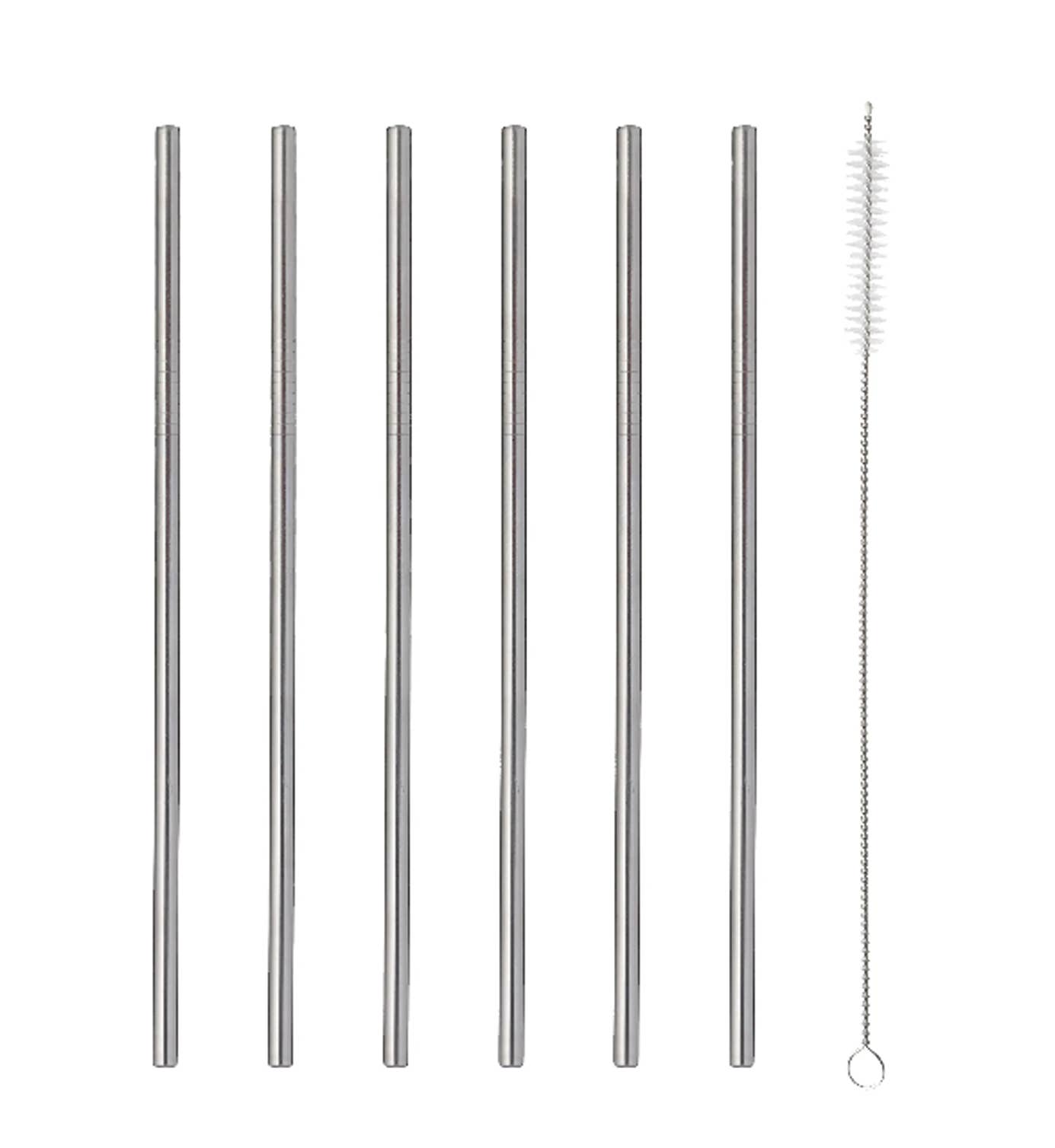 ELEGANT PRODUCTS UK LTD – wholesale Drinking straw – Glim Glam Stainless Steel Straight Drink Straws Set 6pcs0