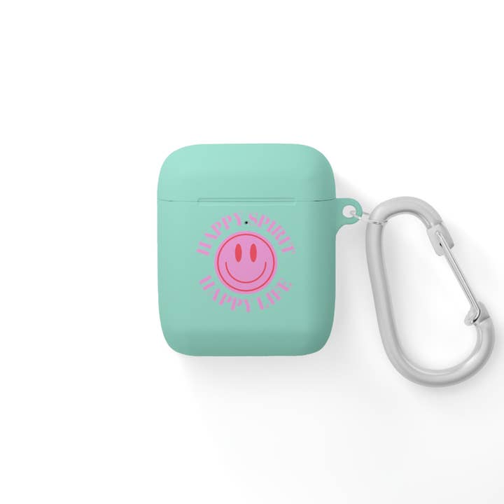 Funda Happy Spirit Happy Life para AirPods y AirPods Pro, funda para AirPods y AirPods Pro, funda protectora VSCO girl, Smiley Happy Life para venta al por mayor de Happy Life Stuff