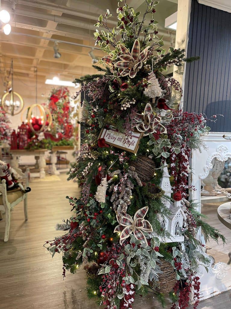 A&B Home Group Inc. - Wholesale Christmas Decoration - 38" Snowy Berry Hanging Spray - Red4