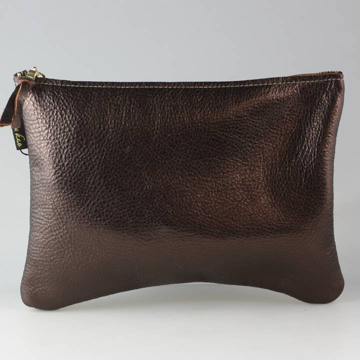 Zina Kao Exclusives - Wholesale Pouch - Women's - Metallic Everyday Pouch: 4 sizes! Ginger/Monroe/Carter++