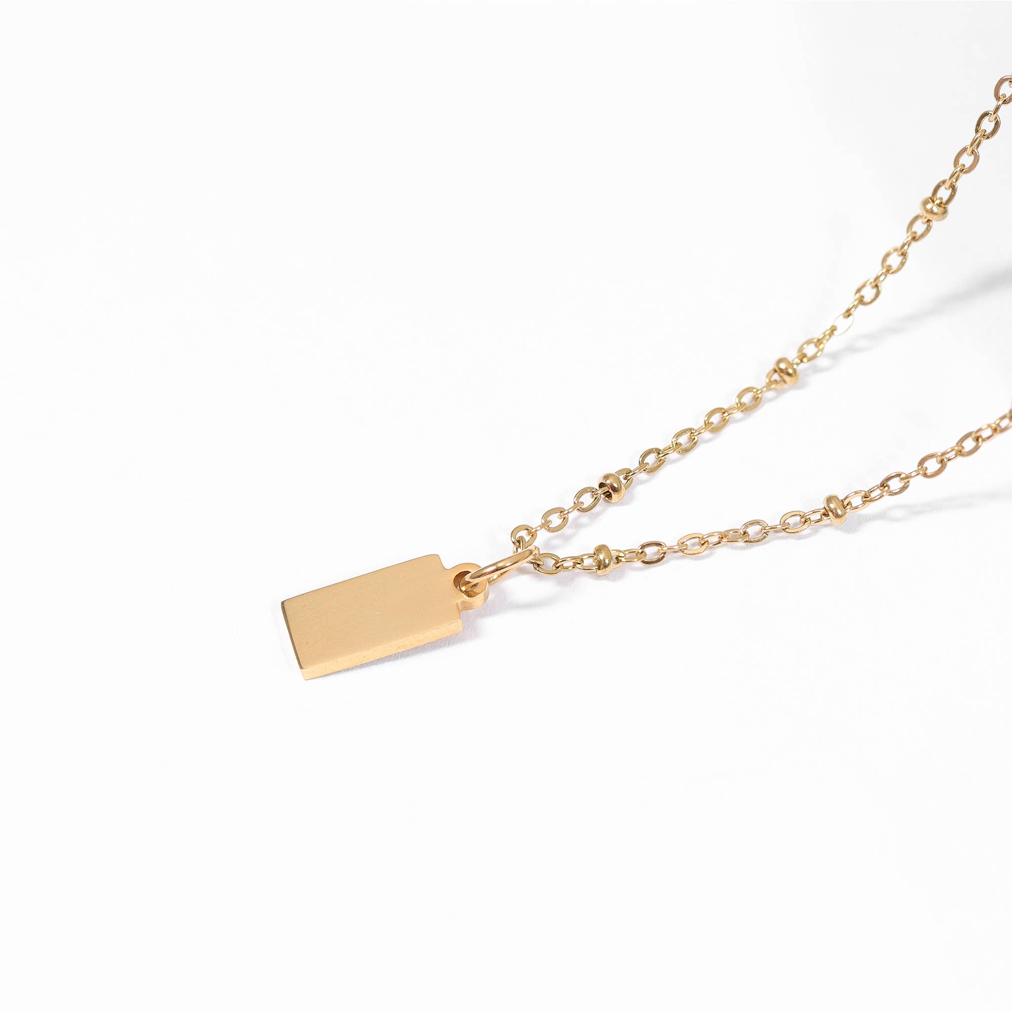 WJW – Engroshandel Vedhæng/charm – 18K PVD belagt rustfrit stål blanke smykker tags3