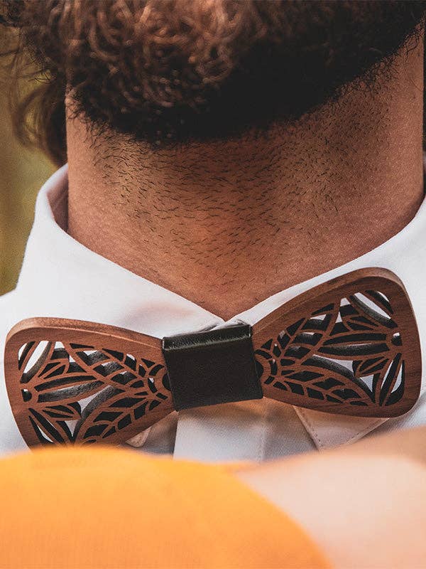 Wood&Chic - Wholesale Bow Tie - Men's - Men's Wooden Bow Tie - Hemlock7