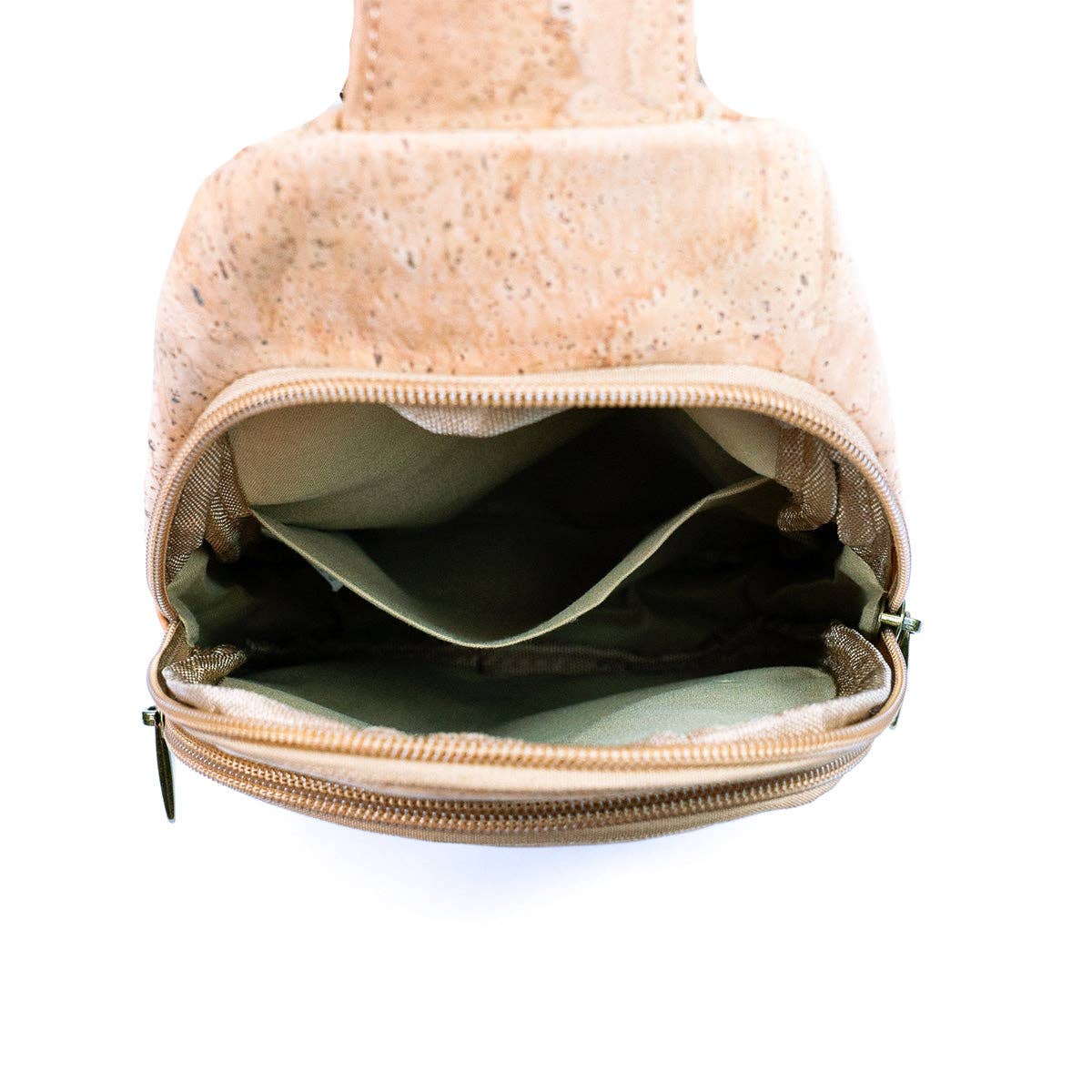 Meninas Bonitas Cork - Venta al por mayor Bandolera - Mujer - Bolso bandolera de tres compartimentos para mujer Natural BAG-22961