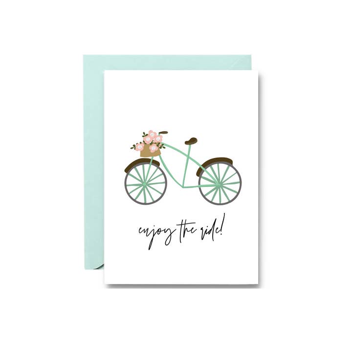 Joyful Living LLC - Venta al por mayor Tarjetas de felicitación - Tarjeta de felicitación Just a Note: Enjoy the Ride Bike