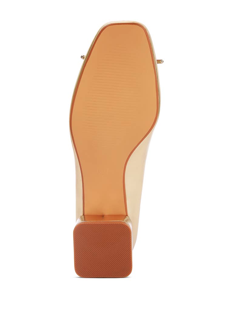 Rag Company – wholesale Low heels – Women′s – Laga Metallic Low Block Heel Ballerinas9