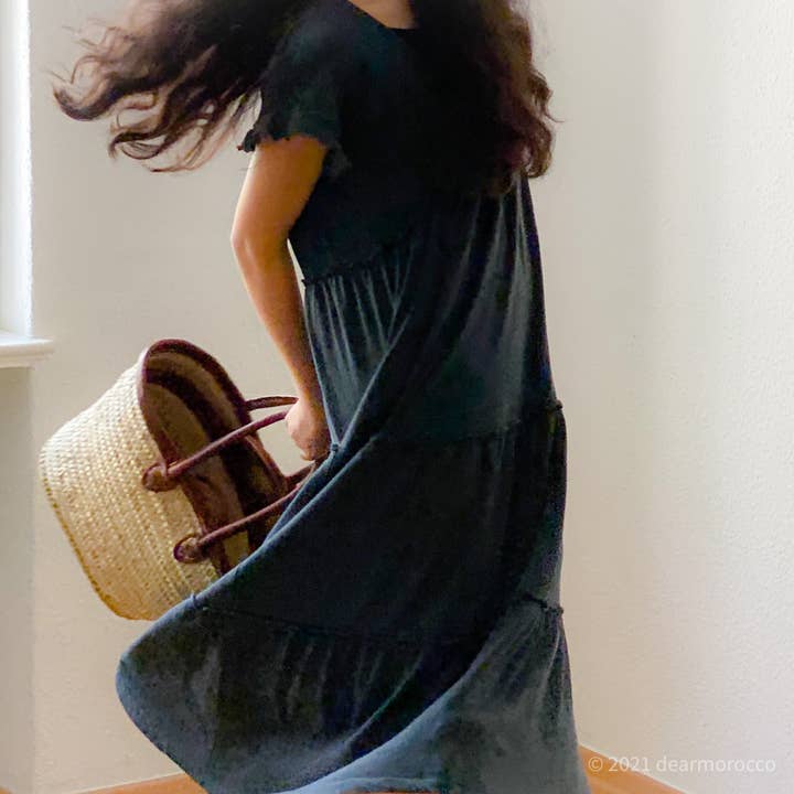 dear Morocco - Wholesale Beach Bag - French market basket // Moroccan bag / with leather handle2