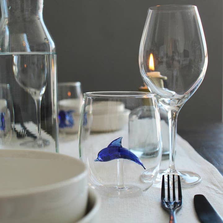 MAGS - Wholesale Wine Glass - Handmade dolphin glasses