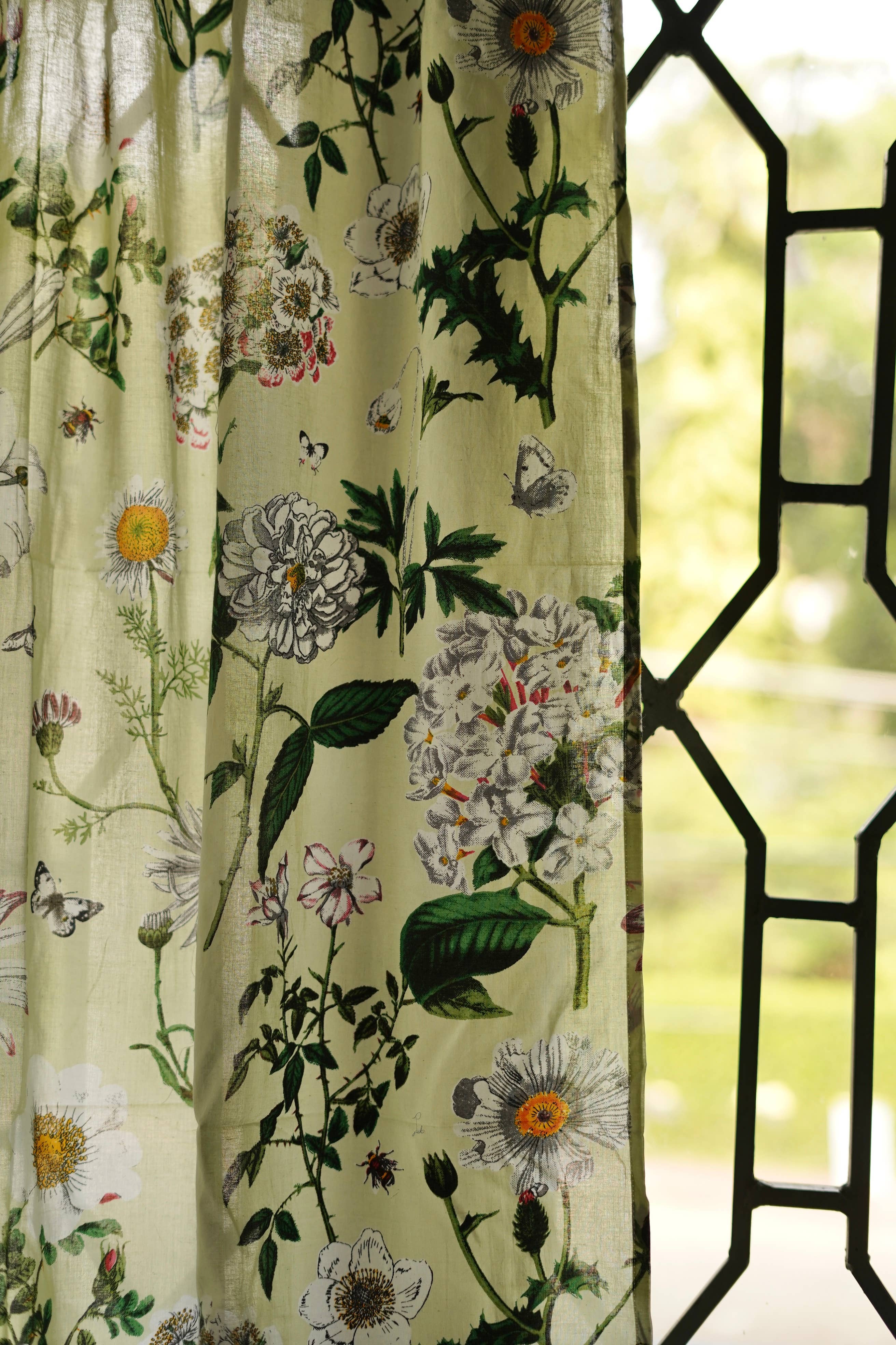 Annahmol - Wholesale Curtain - Vintage Inspired Botanical Sheer Curtains: Assorted Prints56