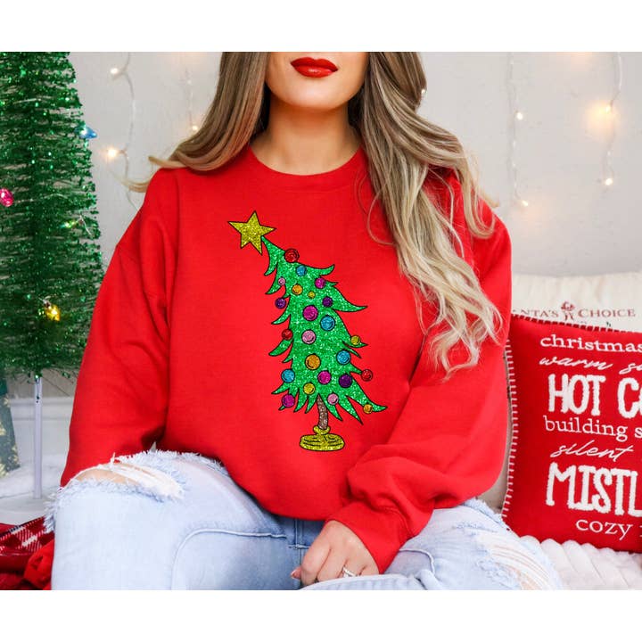 Southern Backroad Tees LLC - Wholesale Graphic Sweatshirt - Women's - Christmas Tree Sweatshirt