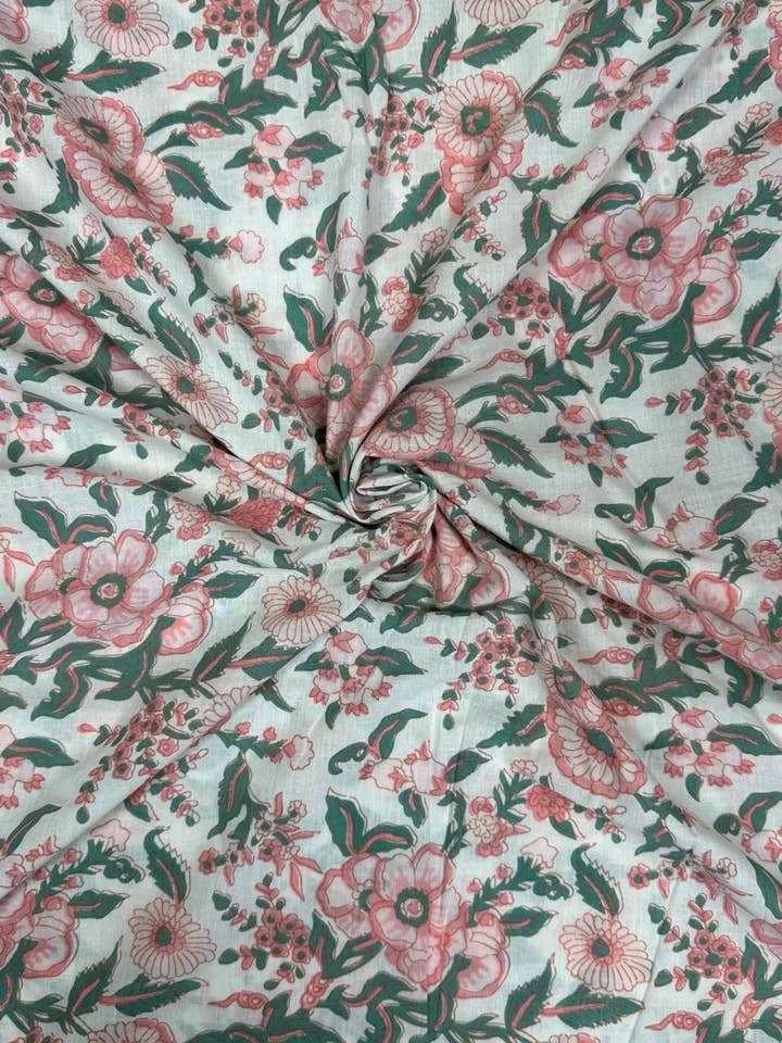 Luxus-Baumwollstoff pro Yard, handgefertigter indischer Handblockdruck!!! für den Großhandel von The Eastern Loom