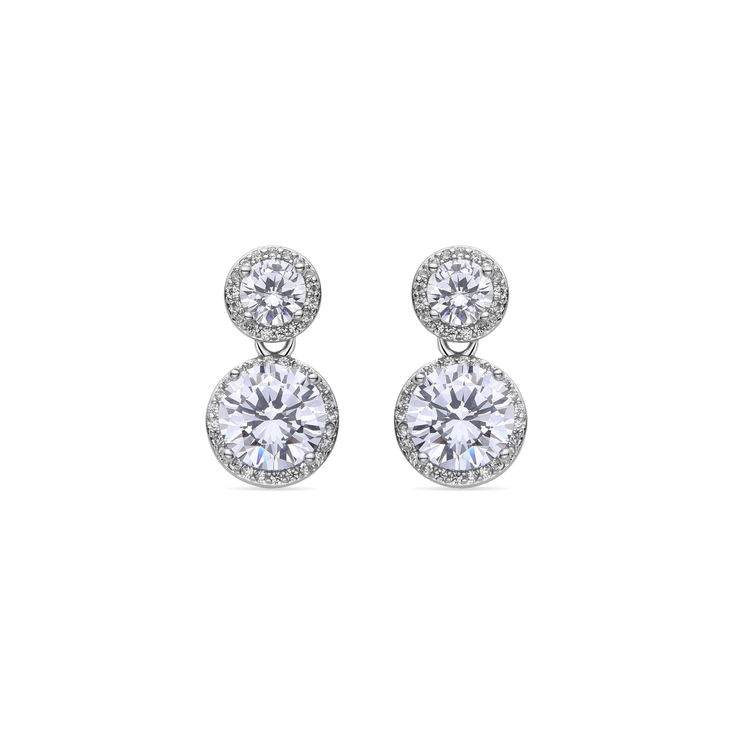 Luxenter - Wholesale Dangle Earrings - Pendientes de Circonita Brillante acabados en rodio - Kium0