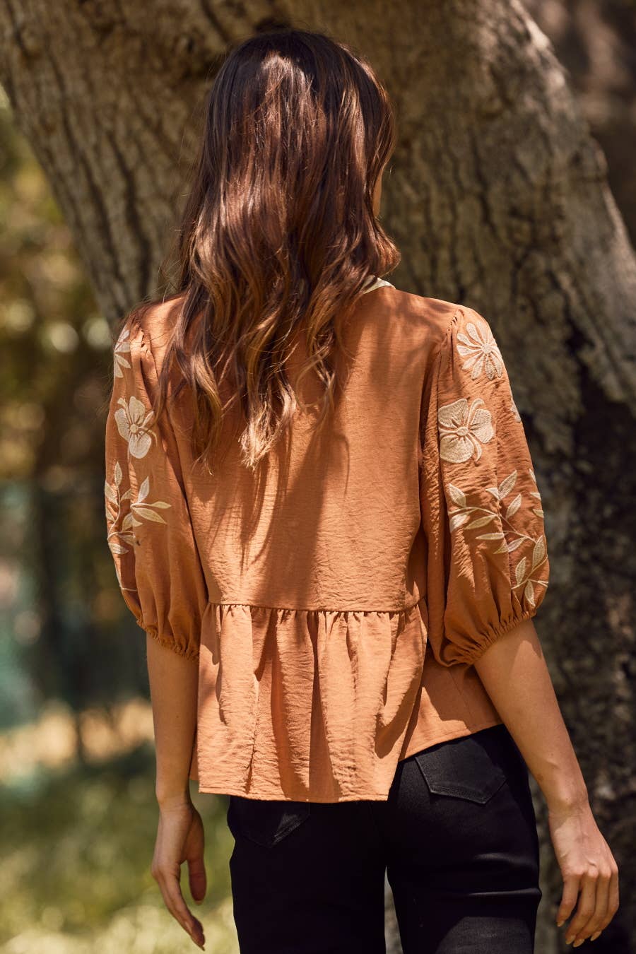 Oddi - Wholesale Blouse - Women's - Plus Solid Airflow Peplum Blouse 5