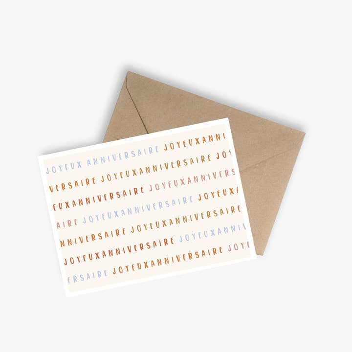 A lettere - Cartolina semplice di compleanno per la vendita all'ingrosso da parte di LE PAPIER GRAPHIQUE