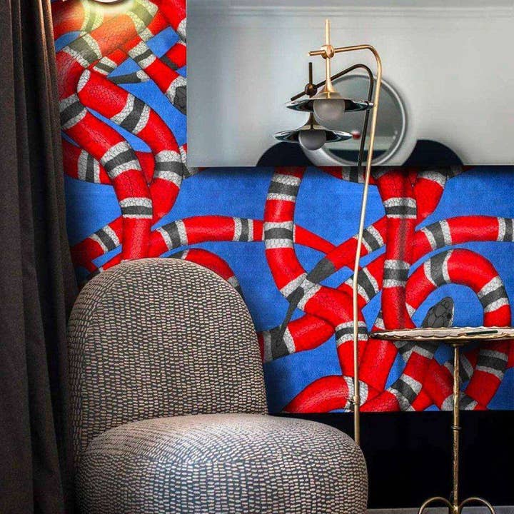 Carta da parati serpente blu for wholesale by Wallpapers4Beginners