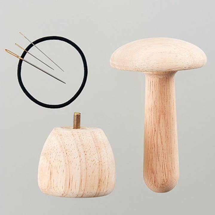 「FUNJI」In Japan - Wholesale Embroidery/Cross Stitch Supplies - Oak Wood Darning Mushroom with Japanese Sewing Kit4