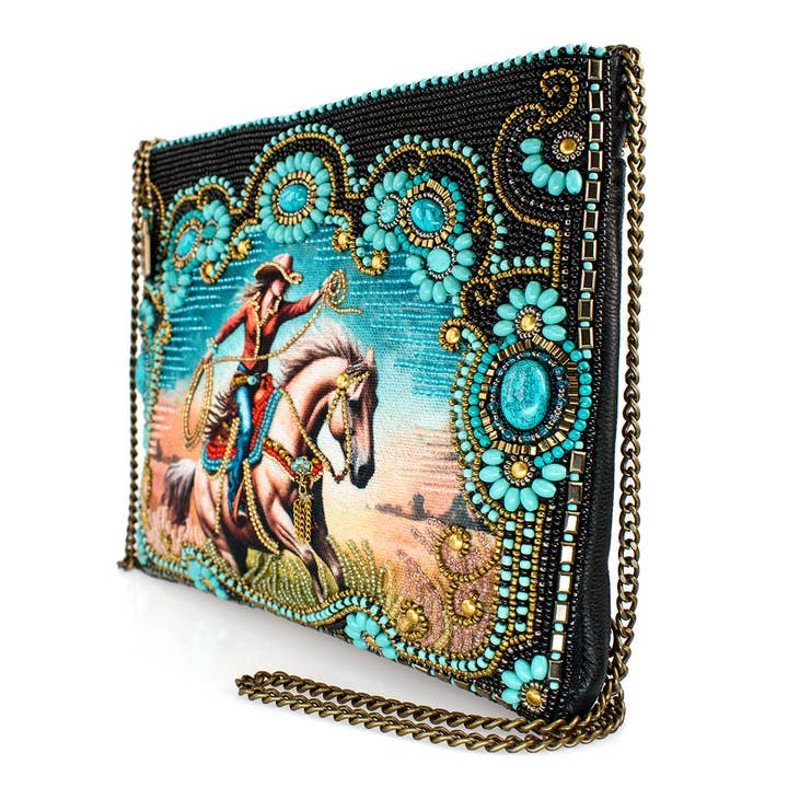 Mary Frances Accessories - Venta al por mayor Bandolera - Mujer - Bolso bandolera vaquero con cuentas y bordado.