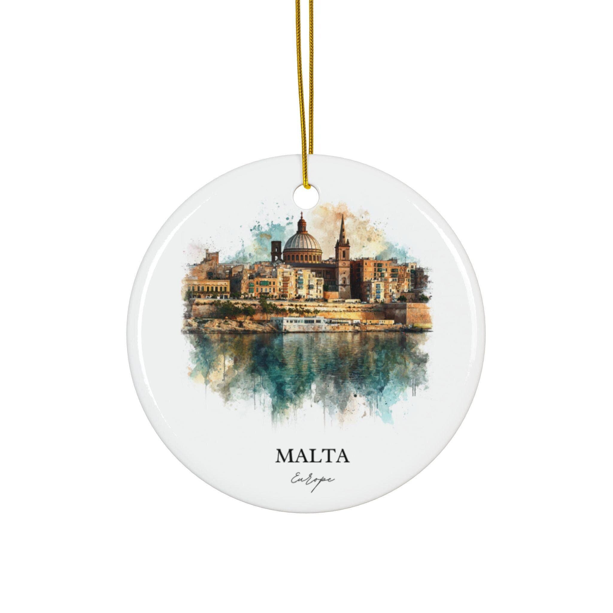 Premium Travel Art - Vente Objets de décoration - Ornement de Malte | Impression unilatérale | Cadeau de voyage0