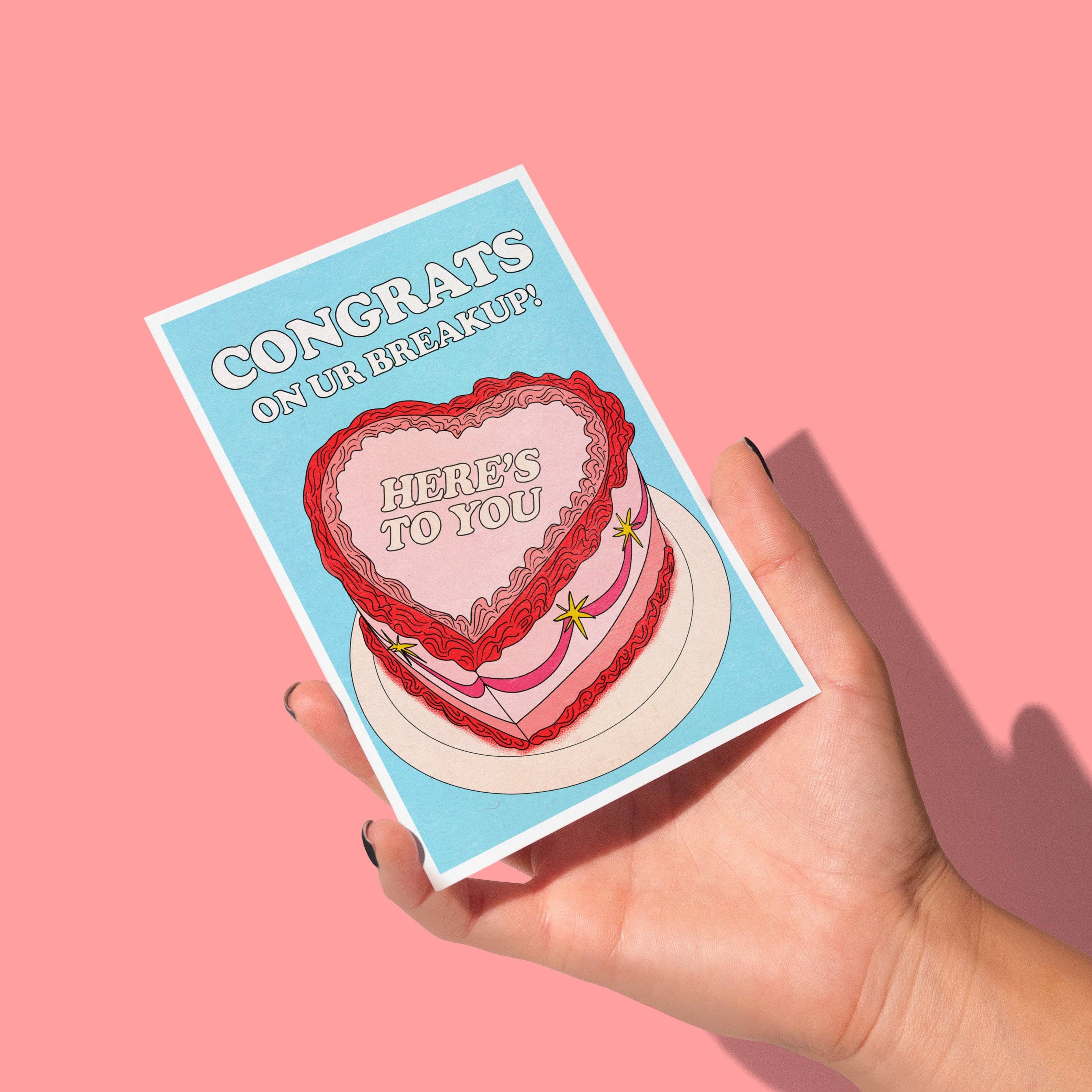 Posse Paper Goods - Wholesale Congratulations Card - Congrats on Ur Breakup! | Greeting Card2