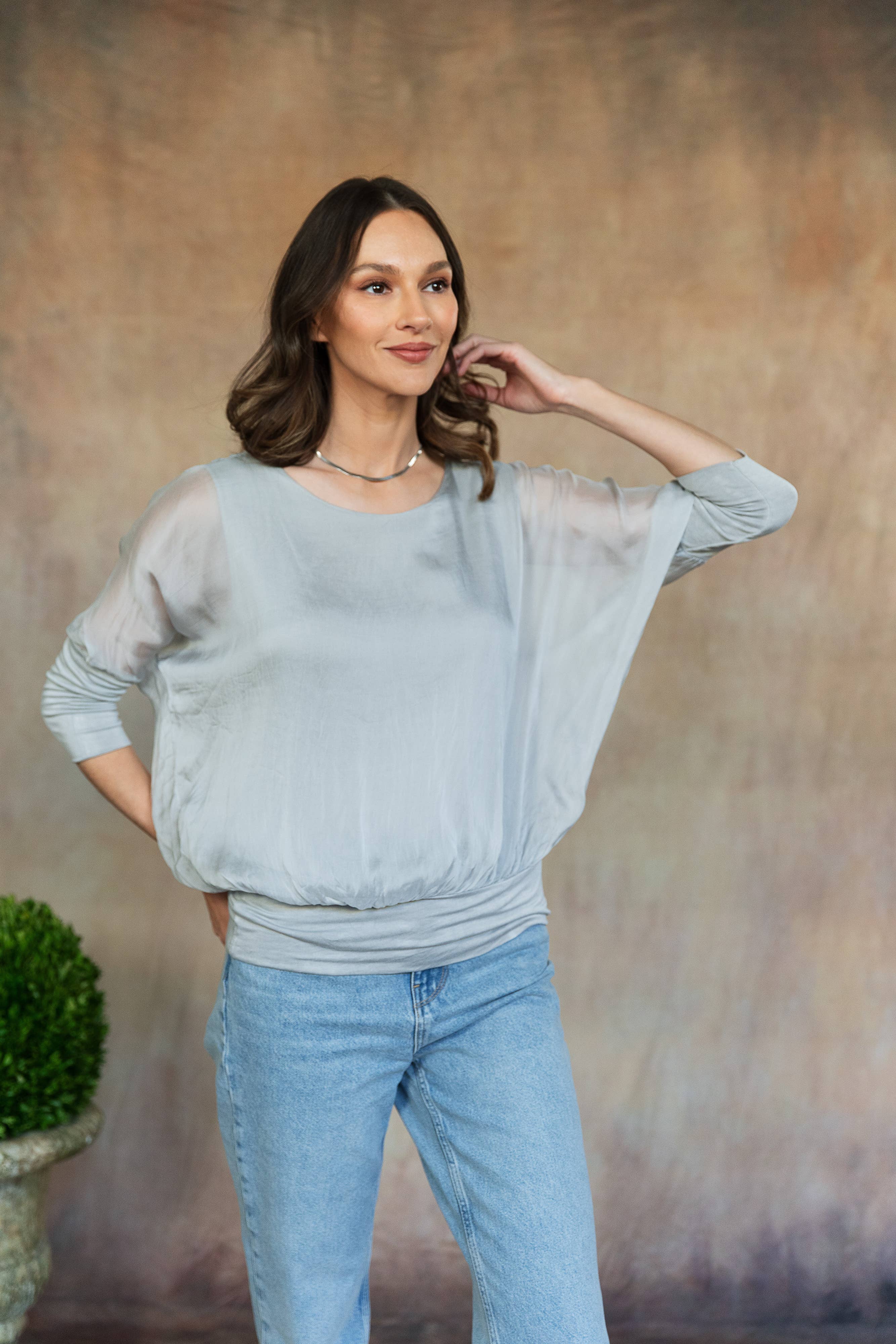 CobbleStone Living - Wholesale Blouse - Women's - Cassandra Italian Silk Top2