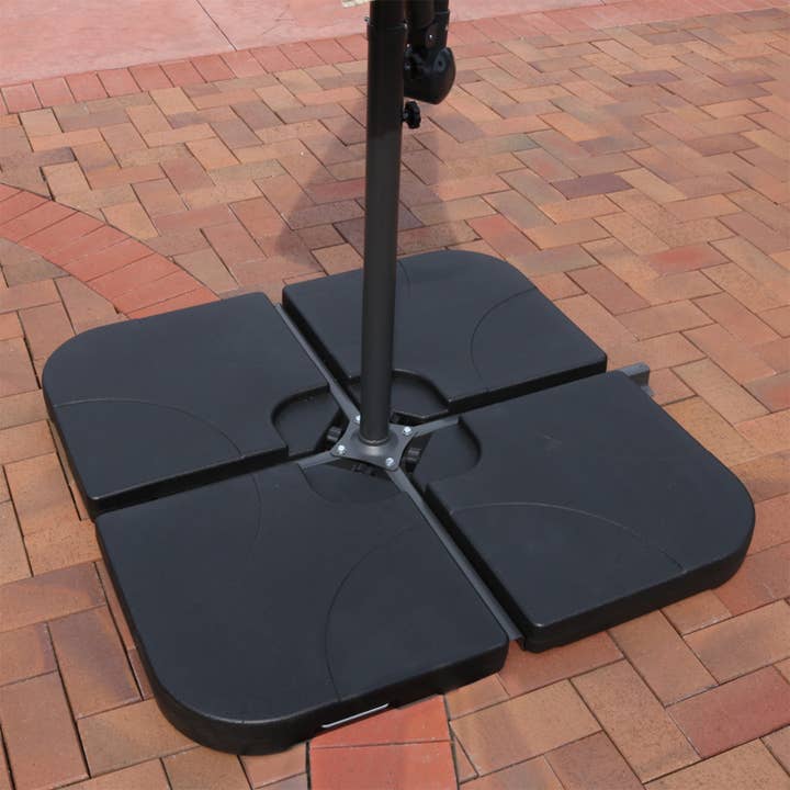 Sunnydaze Decor - Wholesale Patio Umbrella - Square Cantilever Offset Patio Umbrella Base Plates5
