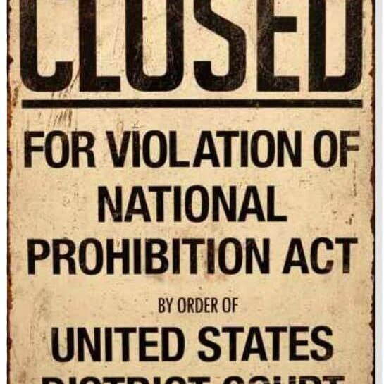 Closed Violation Prohibition Act 8x12" Metal Tin Sign for wholesale by BMS BIZ