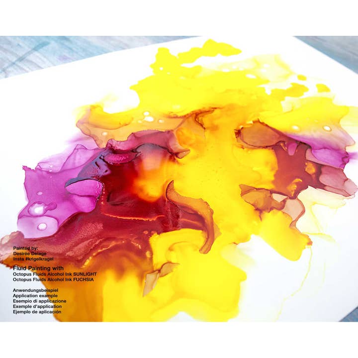 Octopus Concept GmbH - Wholesale Craft Supplies - 3 x 30 ml alcohol ink set, Bloody Mary, Sunlight, Sapphire1