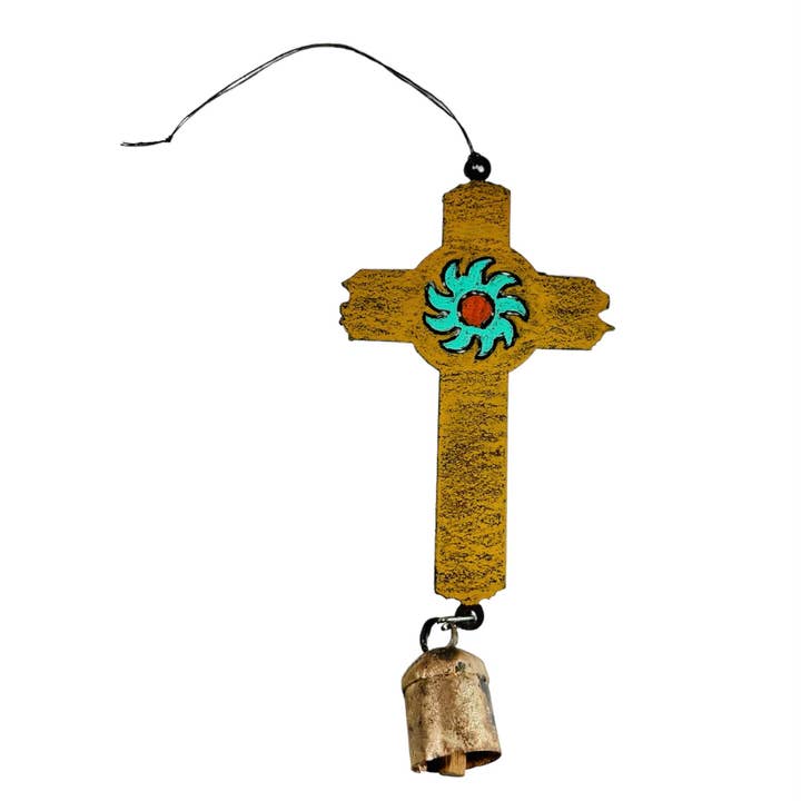 Whimsies - Wholesale Wind Chime - CROSS Wind Chime Southwestern Western Sun unique shimmers