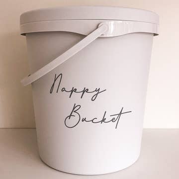 White Reusable Nappy Storage Bucket for wholesale by Modern Cloth Nappies