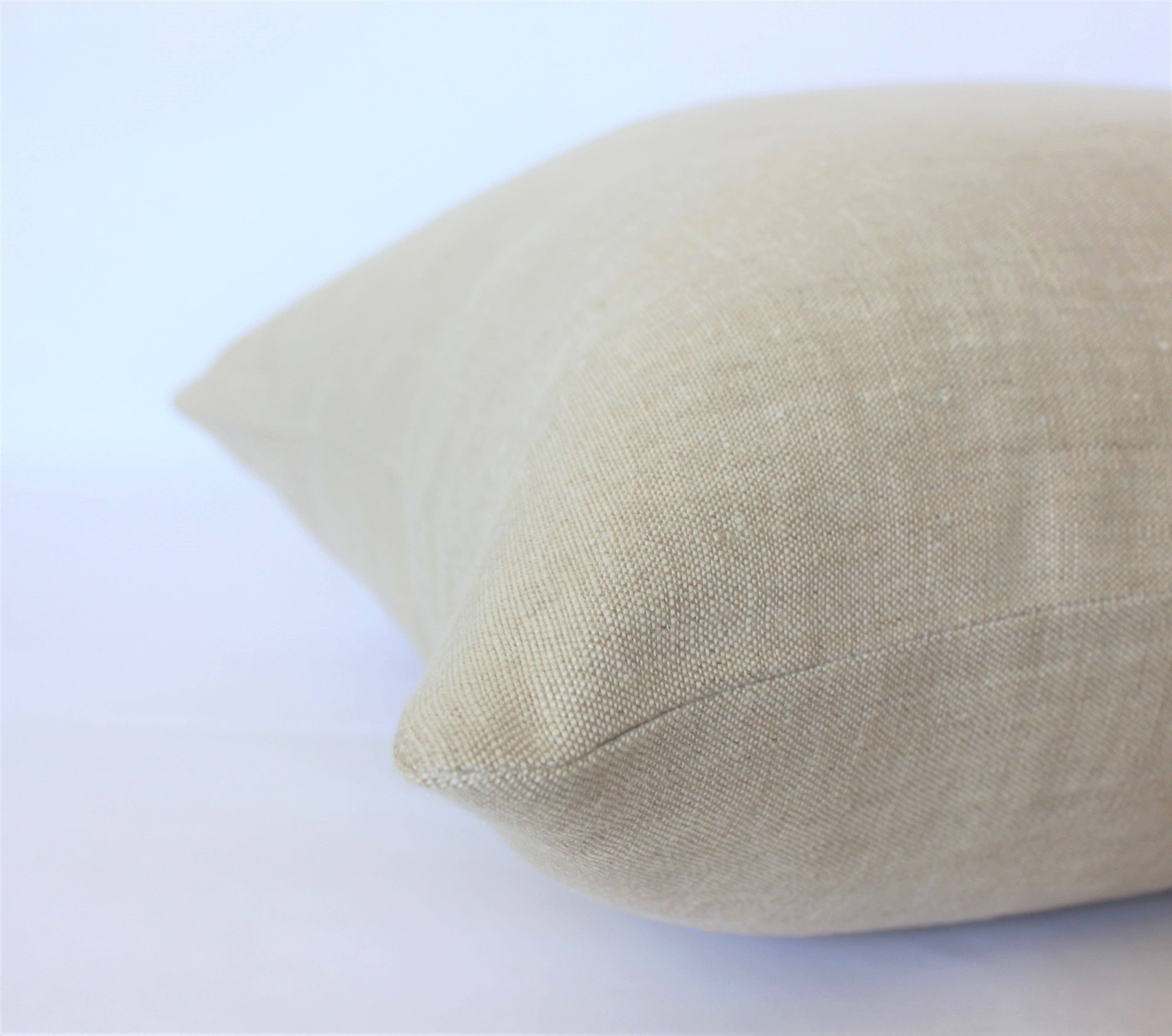 Textileish - Wholesale Throw Pillow Cover - Beige Linen Pillow Cover, Designer Throw Pillow 
| Oatmeal3