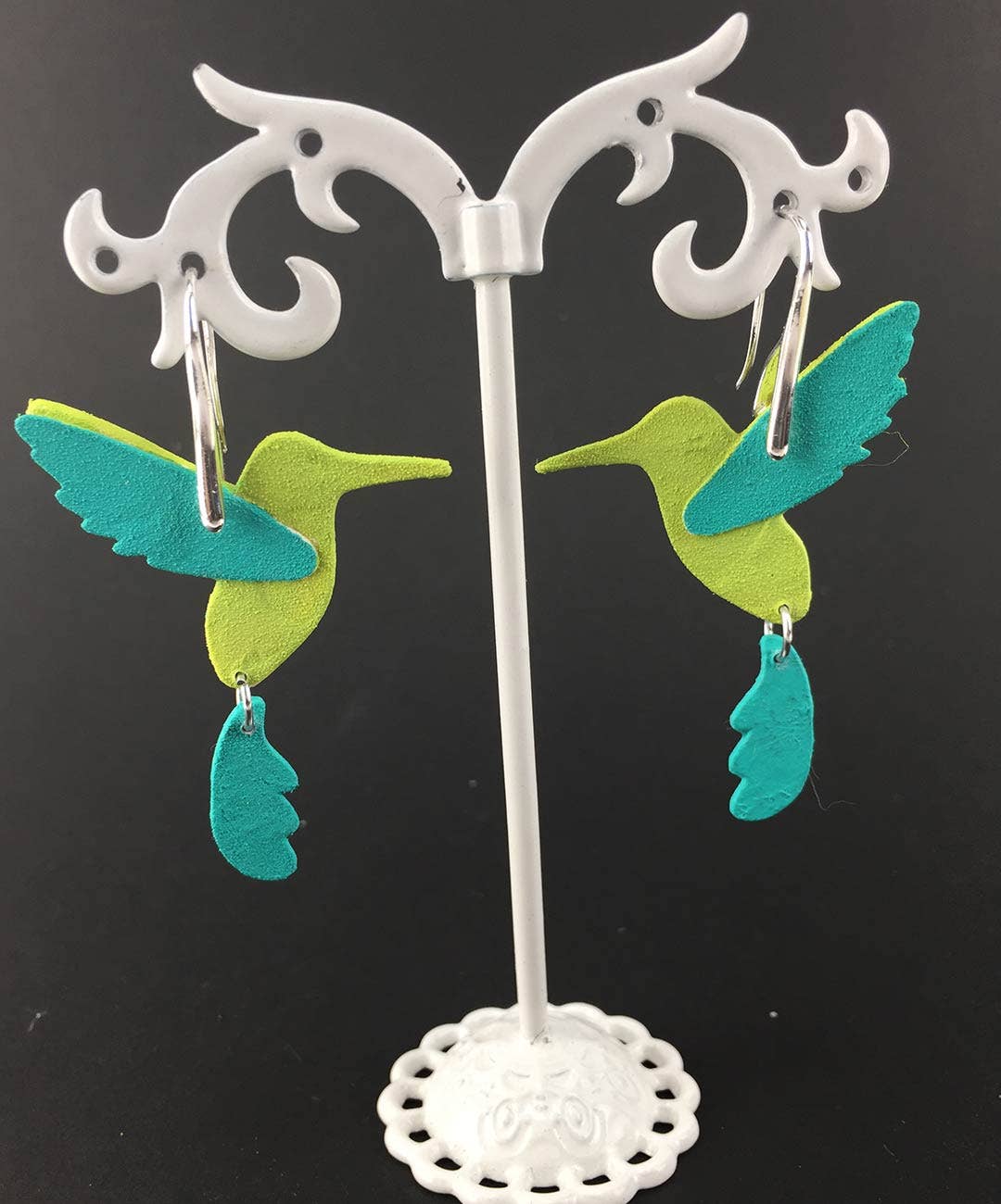 Pipapaper - Wholesale Dangle Earrings - green hummingbird earring0