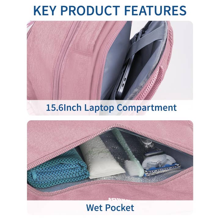 wandf – Großhandel Rucksack – Unisex – 18x14x8 Persönlicher Gegenstand Handgepäcktasche mit USB-Ladeanschluss12