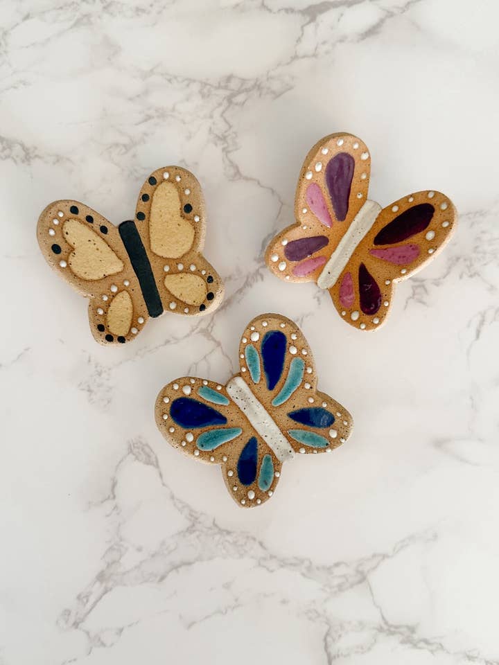 Butterfly Magnet for wholesale by Laura Duncan Ceramics