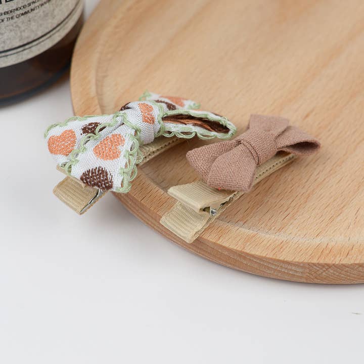 SoapElenGlen - Wholesale Hair Accessories Set - Kids - Set of 4 Kids Snap Hair Clip Set-Heart4