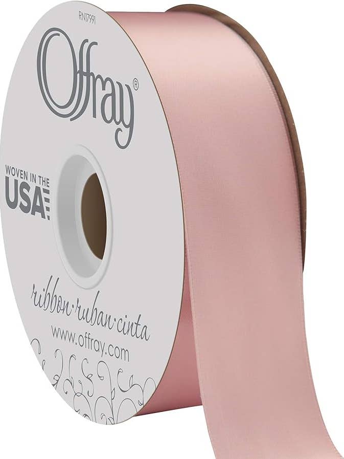 Double-Face Satin Pink Blush 1-1/2" x 50 Yards for wholesale by Berwick Offray Ribbon