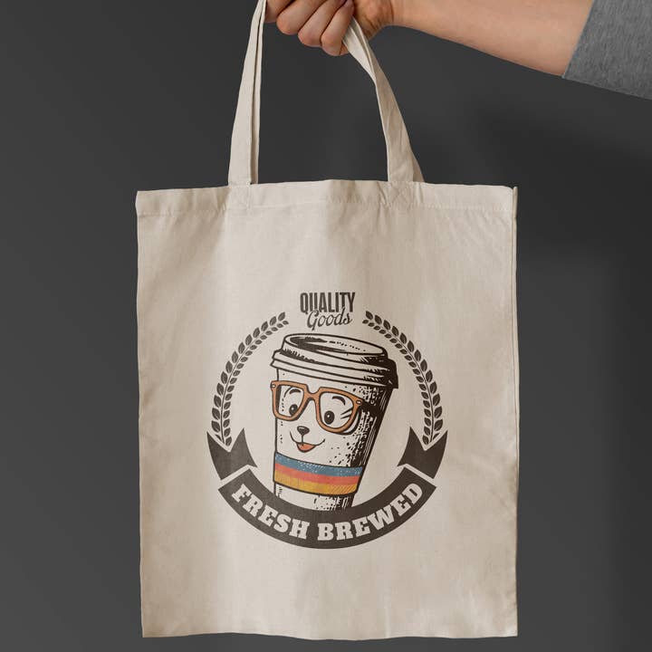 Saco de Café Acabado de Fazer – Amante de Café Retro Hipster por atacado de GoboxPrintCo