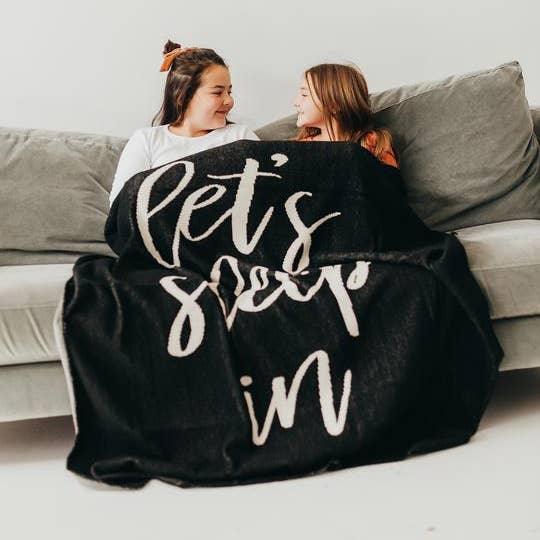 Modern Burlap - Wholesale Throw Blanket - Made in the USA | Let's Sleep In Knit Throw Blanket5