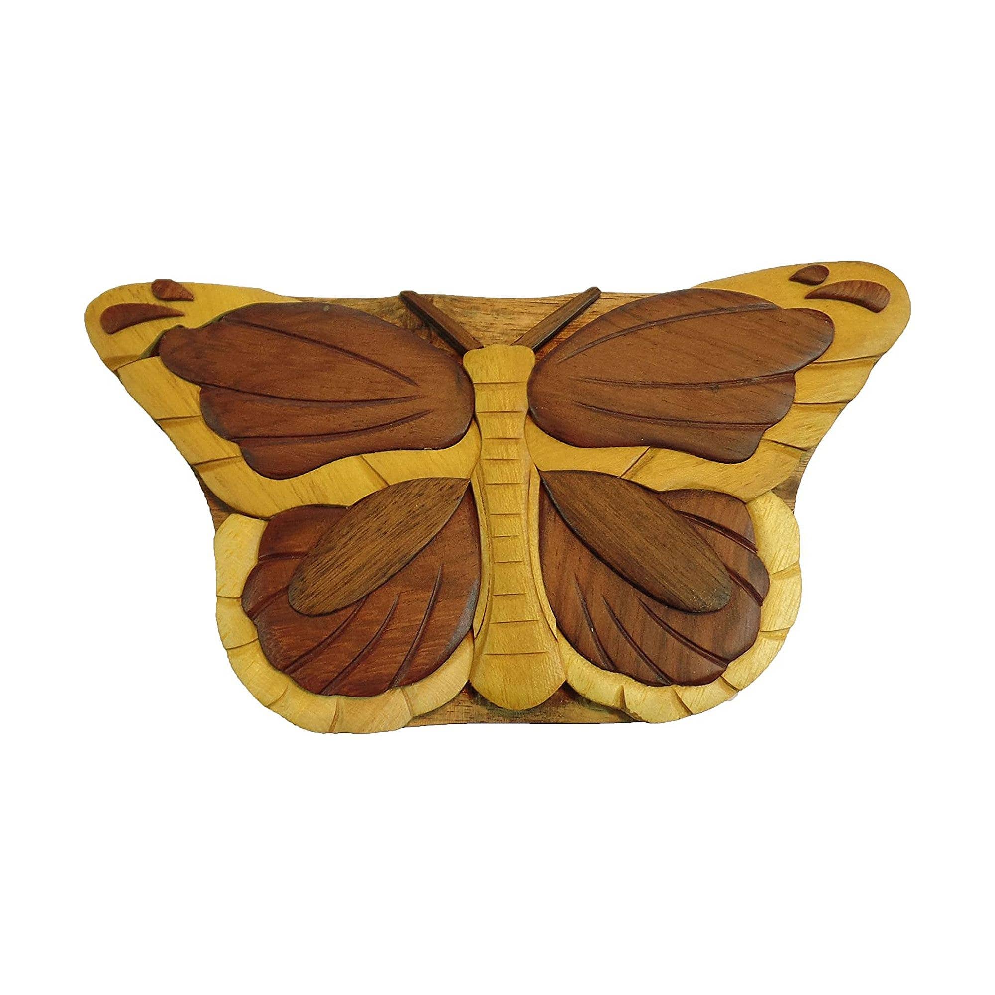 Carver Dan's – wholesale Decorative box – Wild Butterfly - Carver Dan's, hand-crafted gift box.
1
