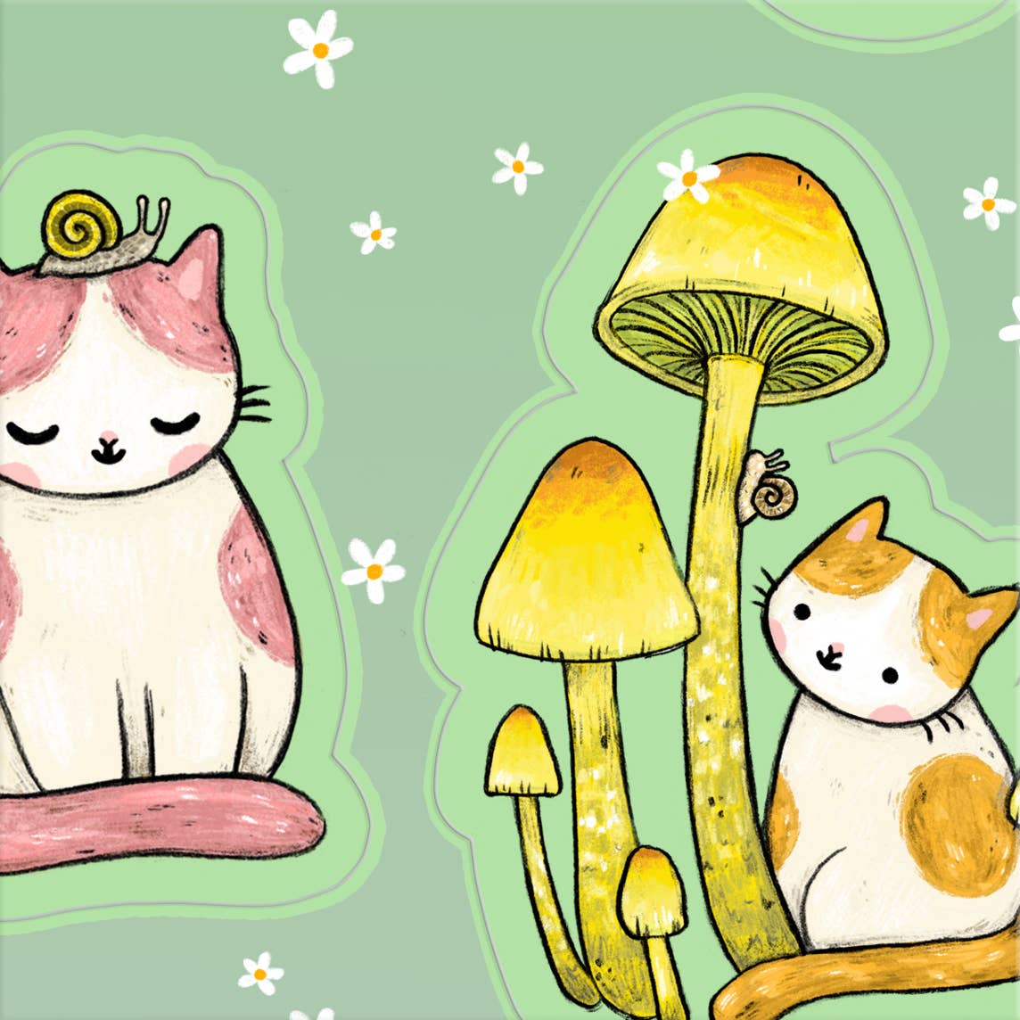 PONY PEOPLE - Wholesale Sticker - Cats and Snails Sticker Set2