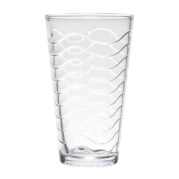 GLASS TUMBLER 16.2oz CARVED DS for wholesale by Deluxe Import Trading