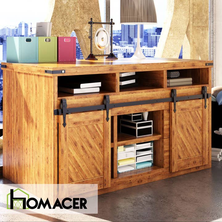 Homacer INC – wholesale Knopp/Handtag – Mini NonBypass skjutbara Barn Dörr Hårdvara Kit - Arrow Design