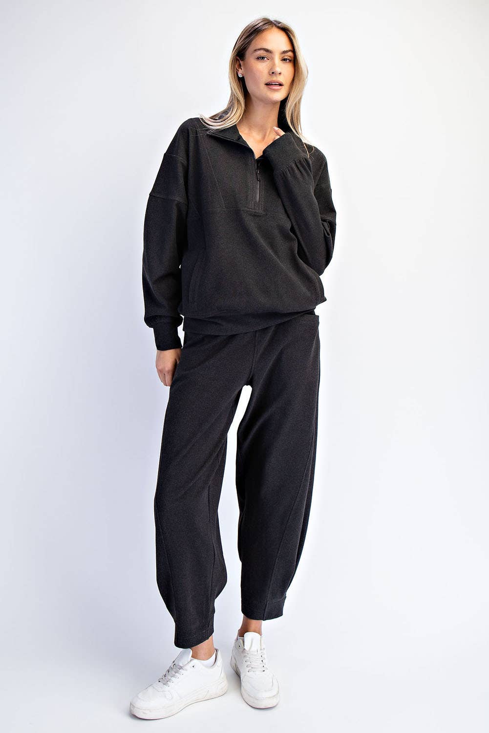 Rae Mode - Wholesale Lounge Top - Women's - BRUSHED RIB QUARTER ZIP PULLOVER18