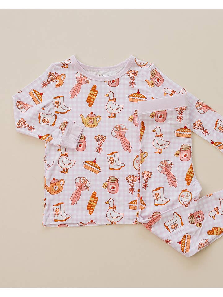 Lucky Panda Kids - Wholesale Sleepwear Set - Kids - Bamboo Two Piece Set | Cottagecore Cutie1