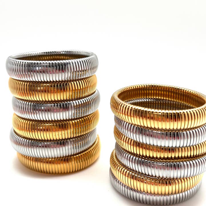 Karli Buxton - Wholesale Bangle Bracelet - Snake Coil Stacks2