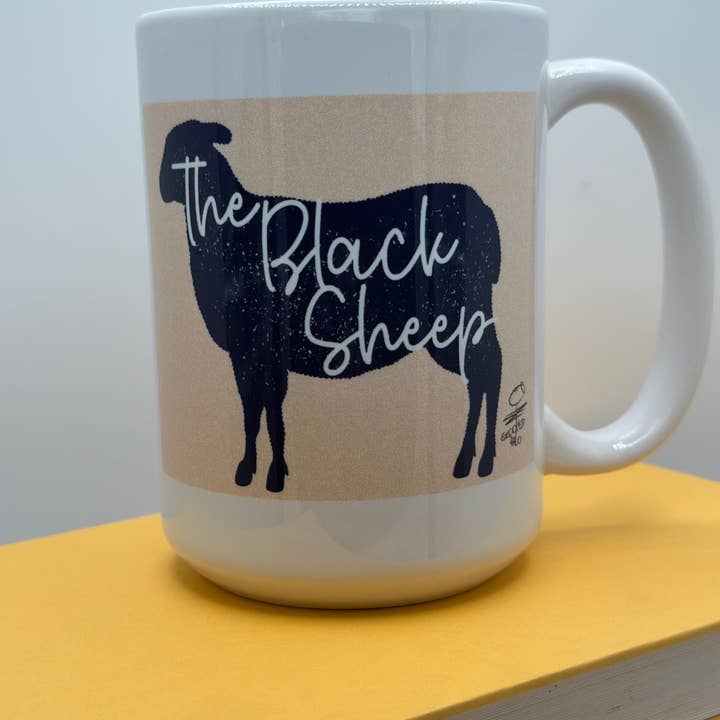 The Black Sheep 15oz Ceramic Coffee Mug for wholesale by Crooked Halo