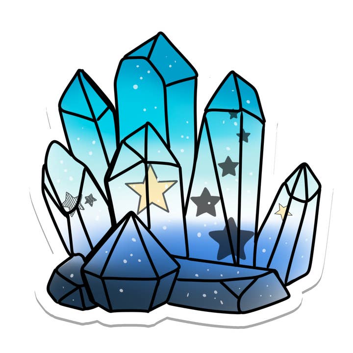 Crystal Gay Pride | Witch | Waterproof Sticker | 2.5" for wholesale by Rebel and Siren Stickers